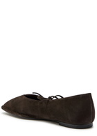 Alohas Swat Suede Ballet Flats Brown