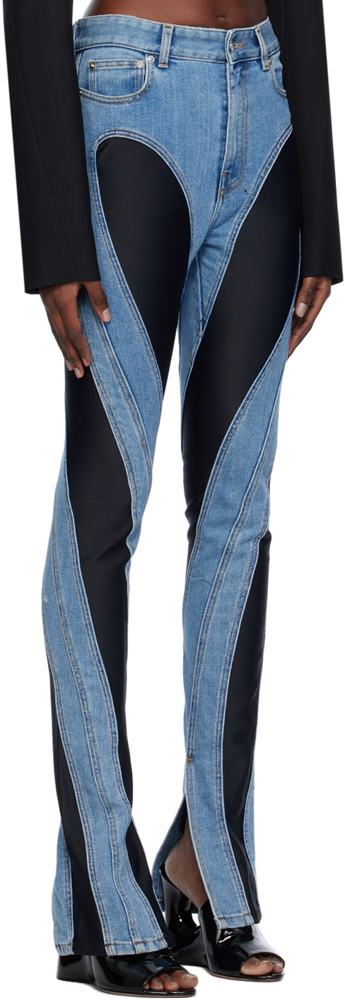 Mugler Black Spiral Jeans