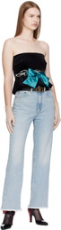 Valentino Black Velvet Tank Top