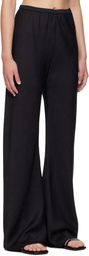 Silk Laundry Black Bias Cut Lounge Pants