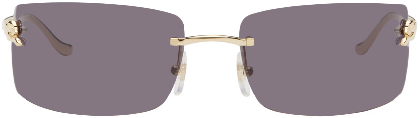 PANTHÈRE RECTANGULAR SUNGLASSES 575935 IN METAL main image 0