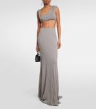 Entire Studios Draped cotton-blend jersey bra top