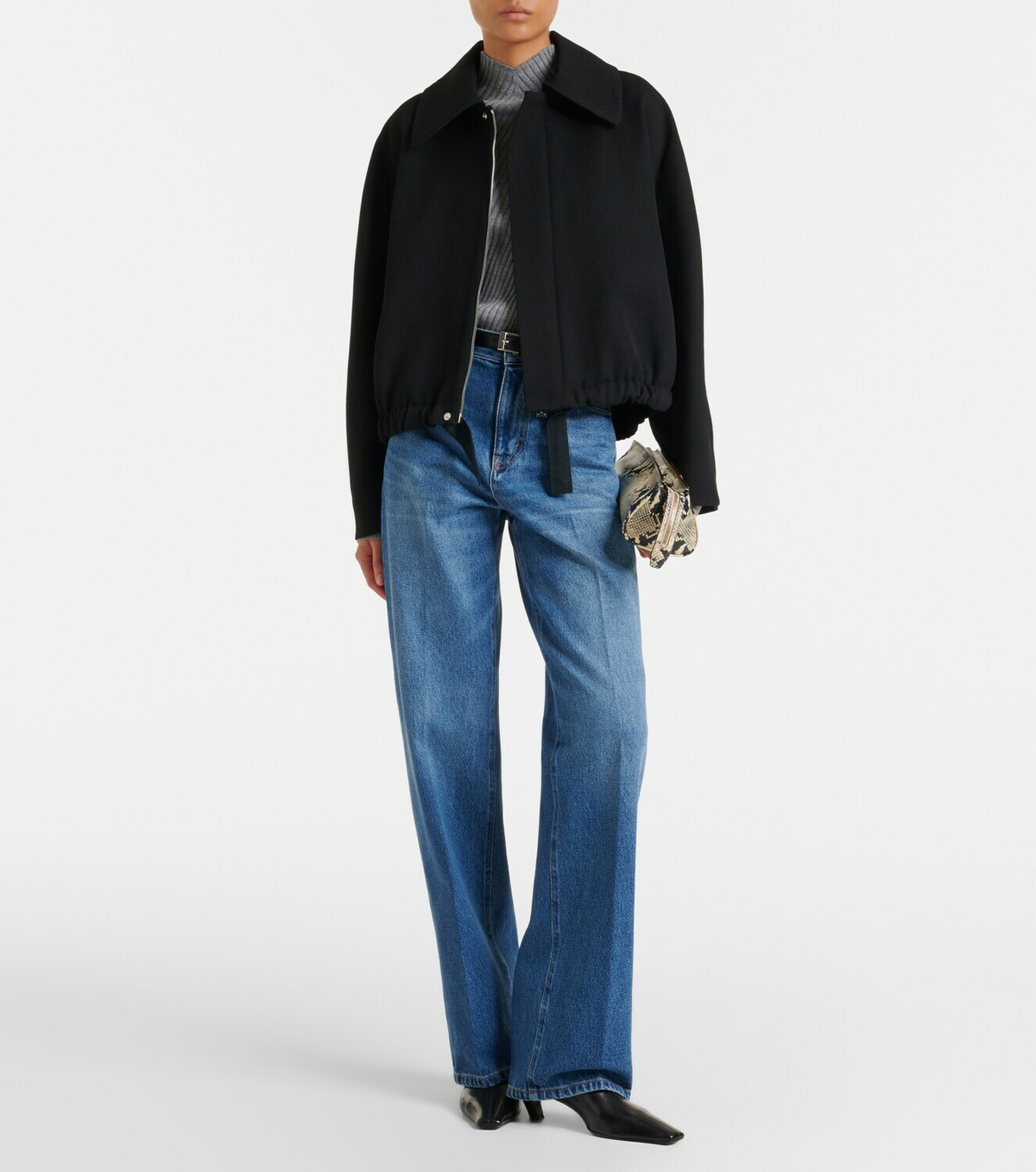 Victoria Beckham Arden virgin wool gabardine blouson jacket