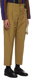 Song for the Mute Tan Pleated Trousers