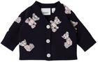 Burberry Baby Navy & White Thomas Bear Three-Piece Set