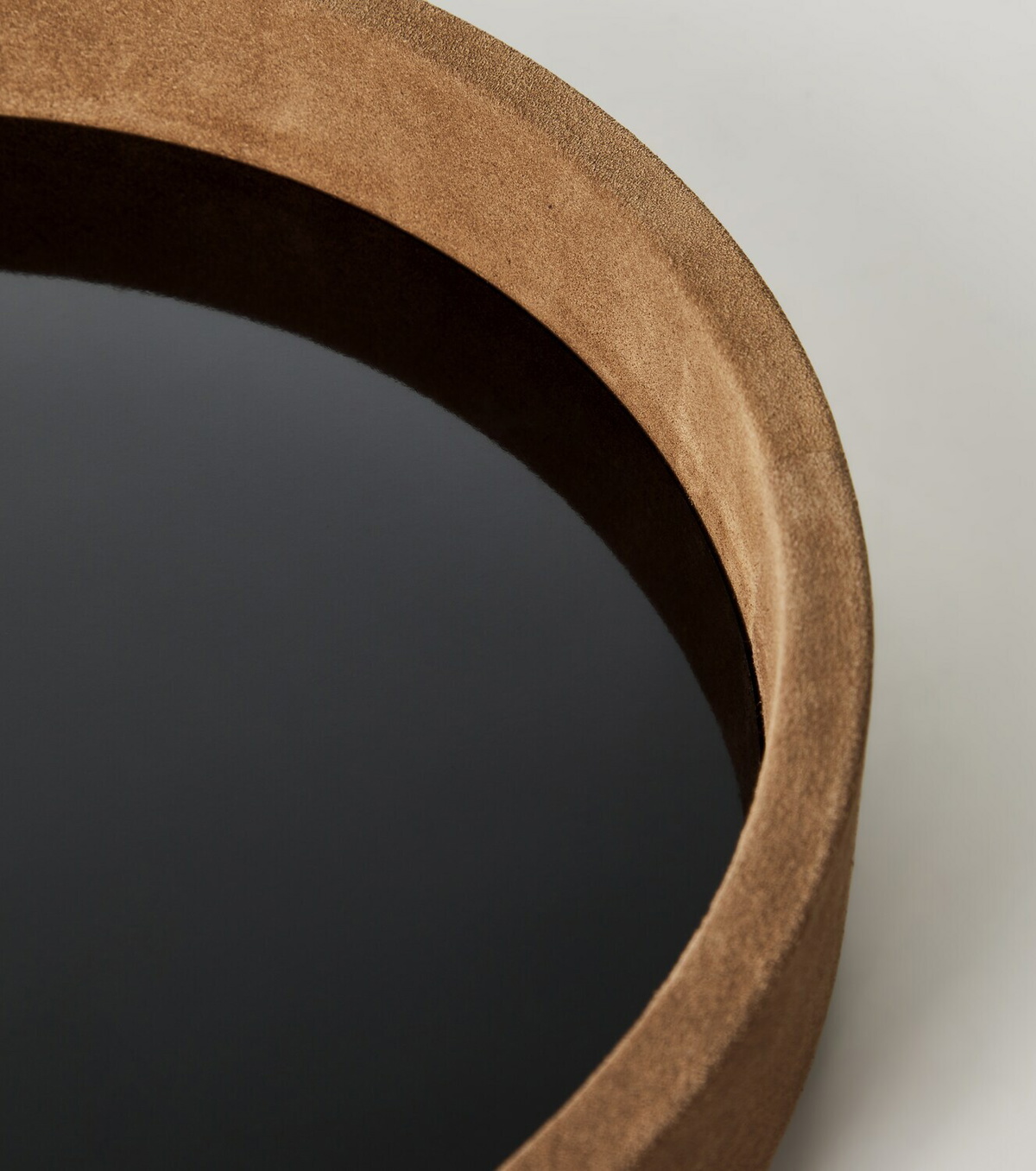 Michaël Verheyden Small suede-trimmed decorative tray