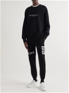 Givenchy - Slim-Fit Logo-Embroidered Cotton-Jersey Sweatpants - Black
