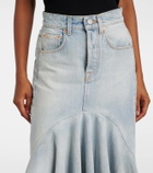 Vetements Godet denim midi skirt