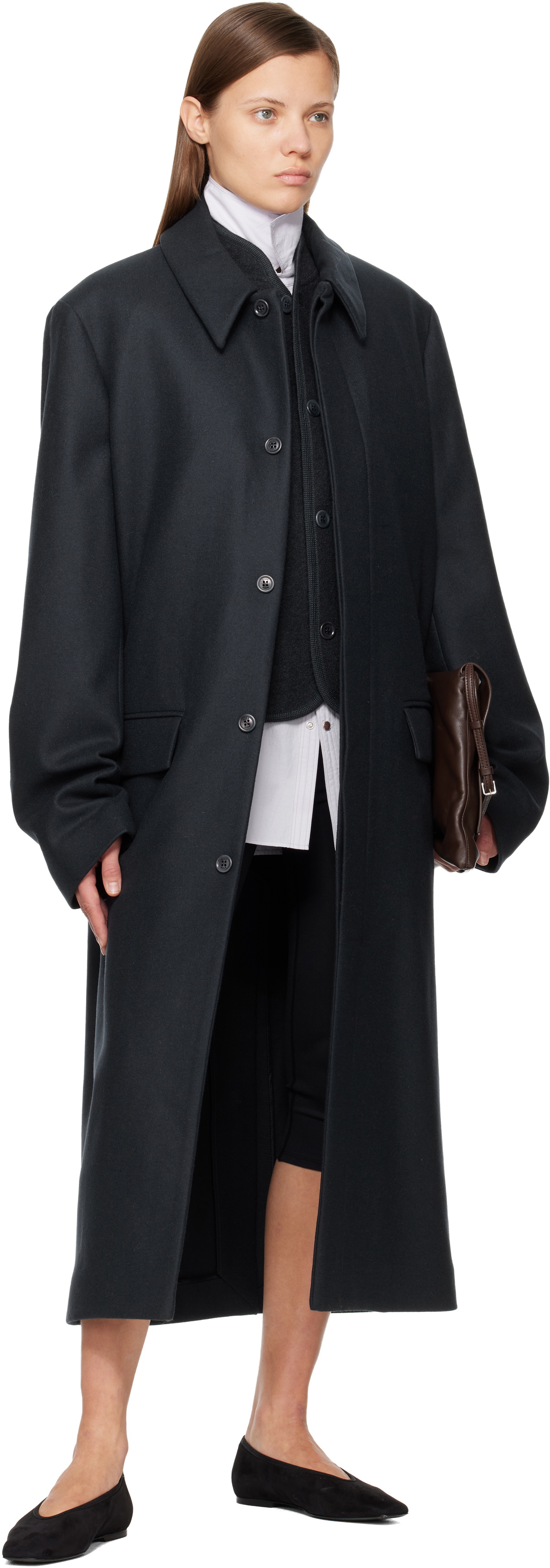 Rier Black Loden Coat