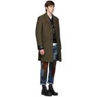 Junya Watanabe Brown and Black Tweed Melton Coat