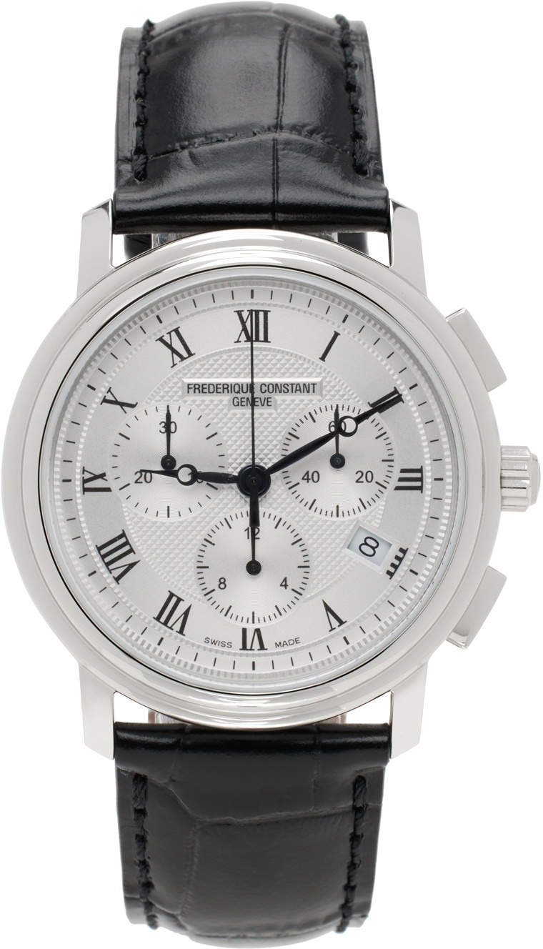 Photo: Frédérique Constant Silver & Black Classics Quartz Chronograph Watch