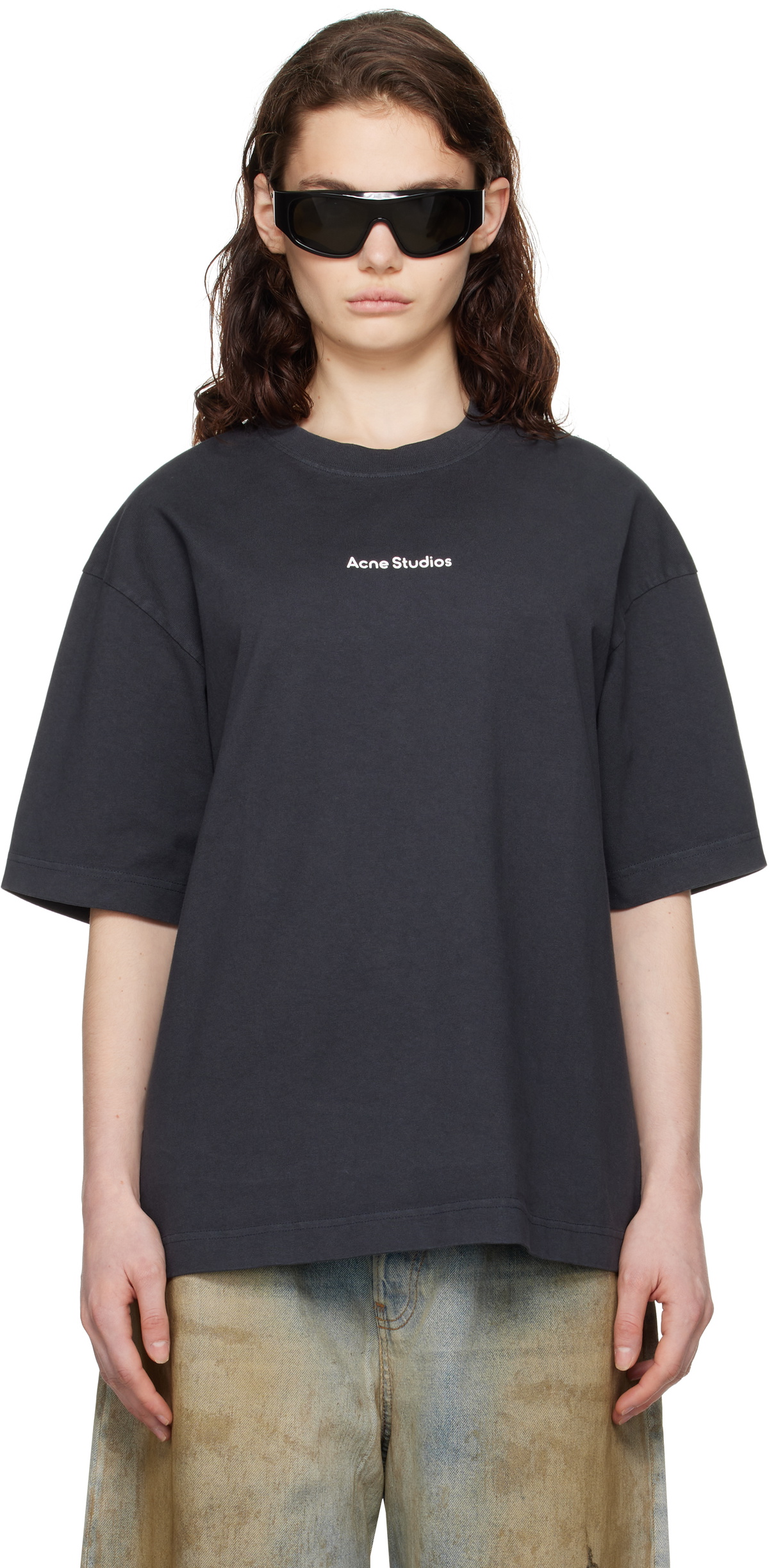 【ACNE STUDIOS】 Logo T-shirt - Relaxed fit Acne Studios - Logo t-shirt - Relaxed fit - Faded black