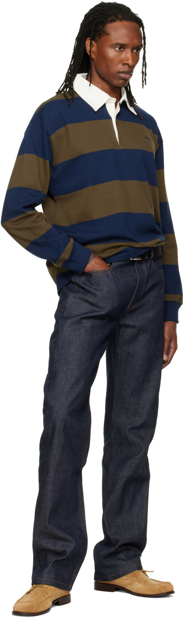 A.P.C. Navy & Khaki Isaac Polo
