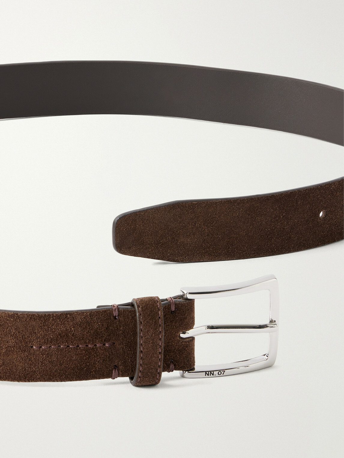 NN07 - 3cm Ever 90025 Suede Belt - Brown