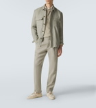 Lardini Linen, cotton, and silk chinos