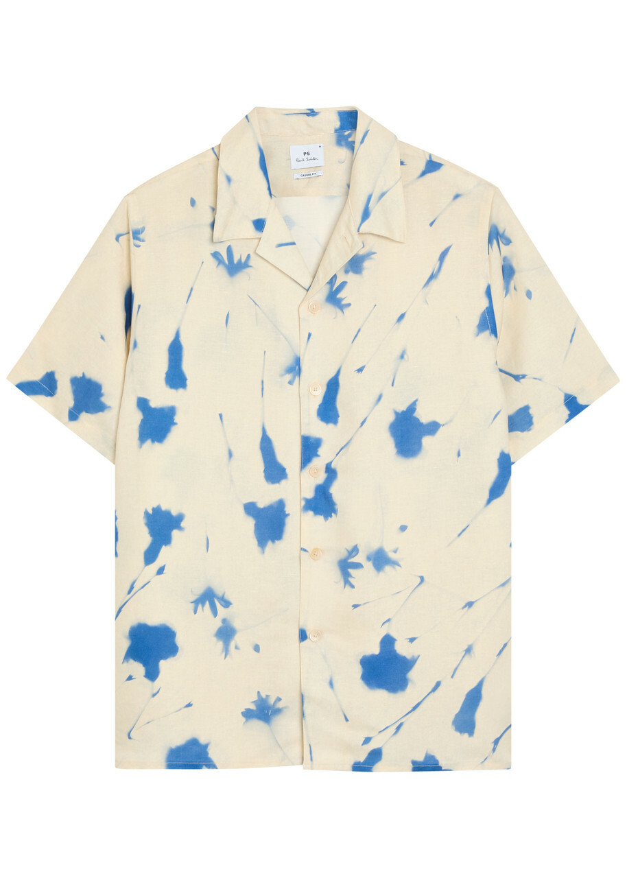 PS Paul Smith Printed Woven Shirt White