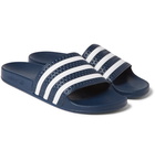 adidas Originals - Adilette Textured-Rubber Slides - Storm blue