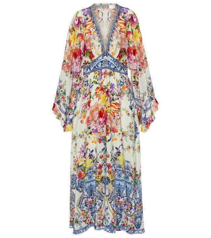 Photo: Camilla Floral silk crêpe maxi dress