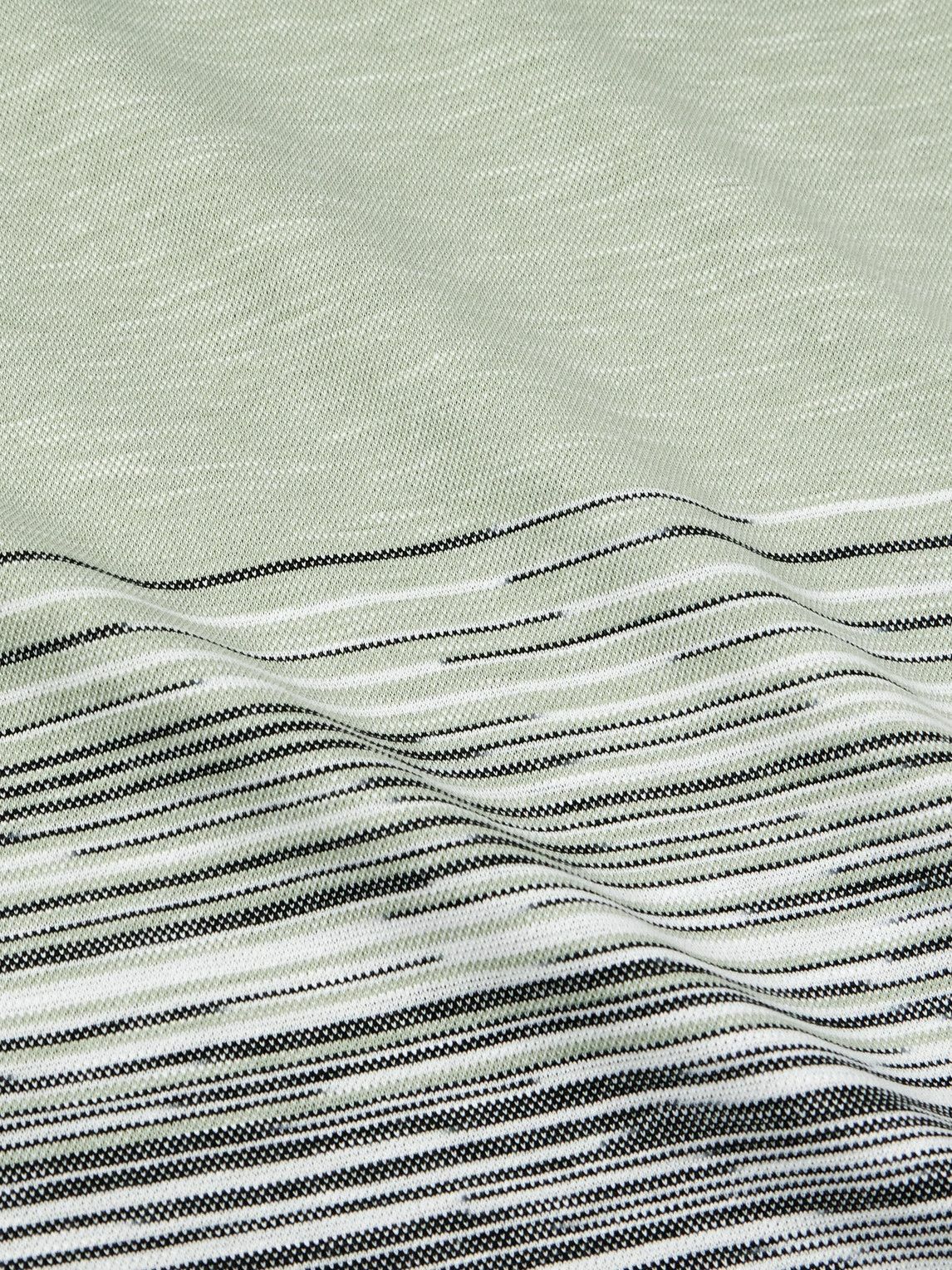 Missoni - Space-Dyed Cotton and Linen-Blend Piqué T-Shirt - Green