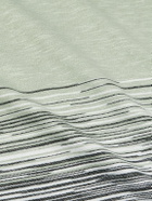 Missoni - Space-Dyed Cotton and Linen-Blend Piqué T-Shirt - Green