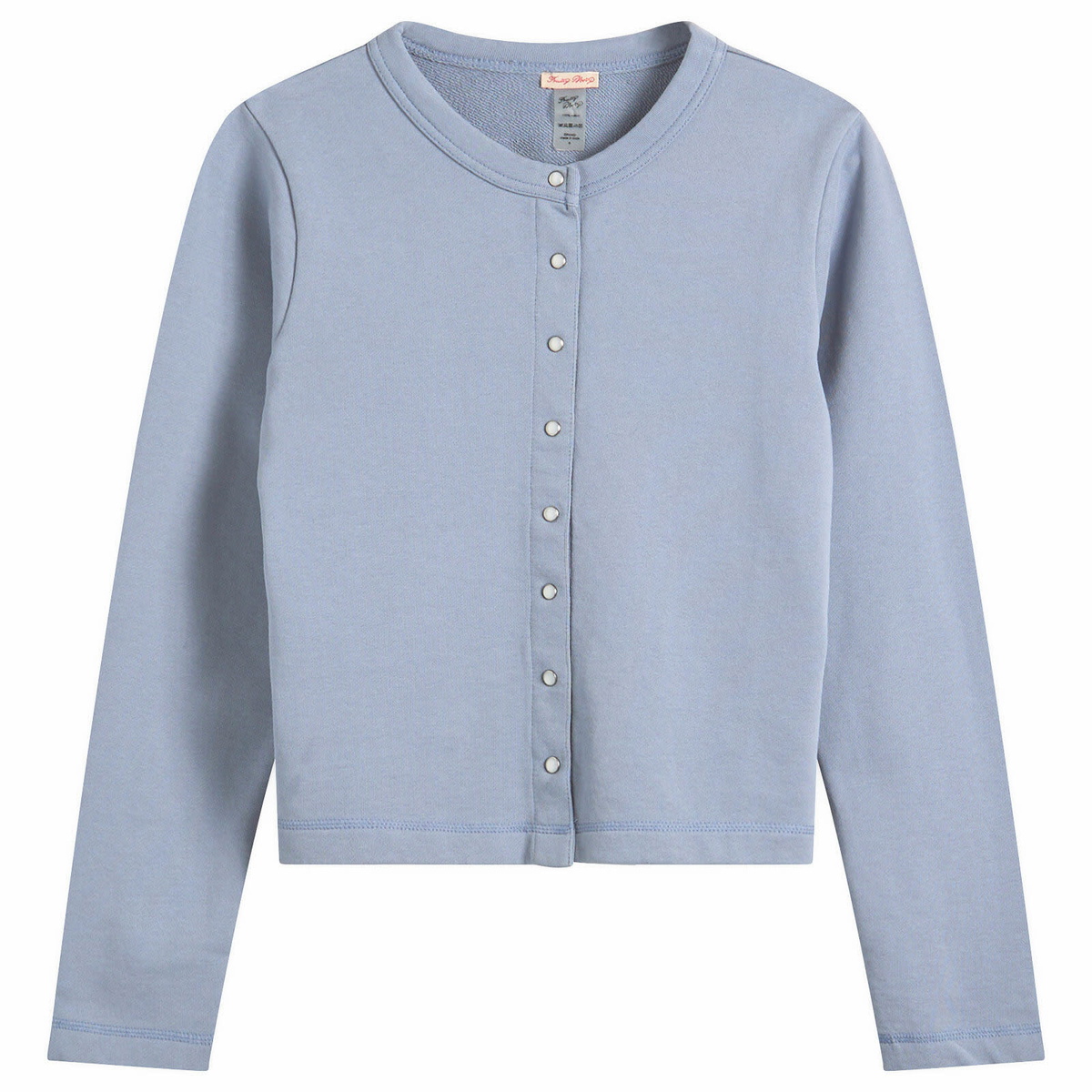 Fruity Booty Women's Cotton Terry Cardigan in Blue