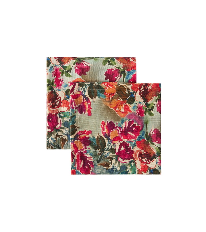 Photo: The House of Lyria Nersa set of 2 floral linen napkins