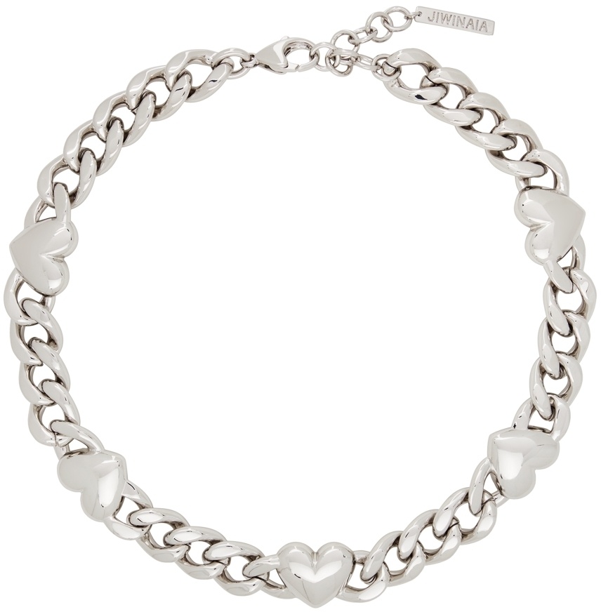 Jiwinaia Silver XL Heart Necklace