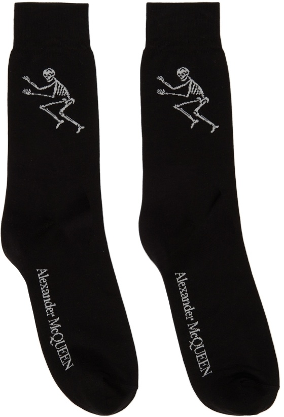 Photo: Alexander McQueen Black Skeleton Socks