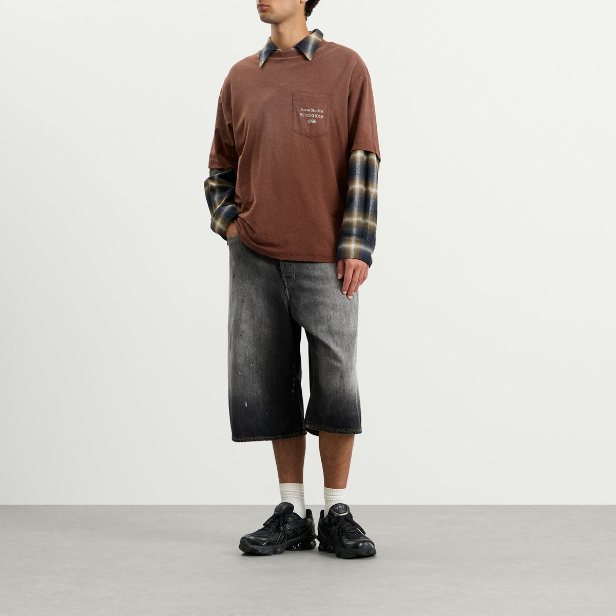 Acne Studios Men's Judda Trafalgar Denim Shorts in Black