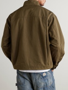 FrizmWORKS - Buddy Cropped Cotton-Blend Twill Harrington Jacket - Brown