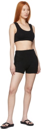 Le Kasha Black Organic Linen Shorts