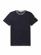 Moncler - Slim-Fit Logo-Jacquard Cotton-Jersey T-Shirt - Black