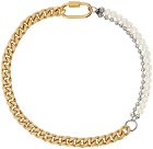 IN GOLD WE TRUST PARIS Silver & Gold Cuban Link Necklace