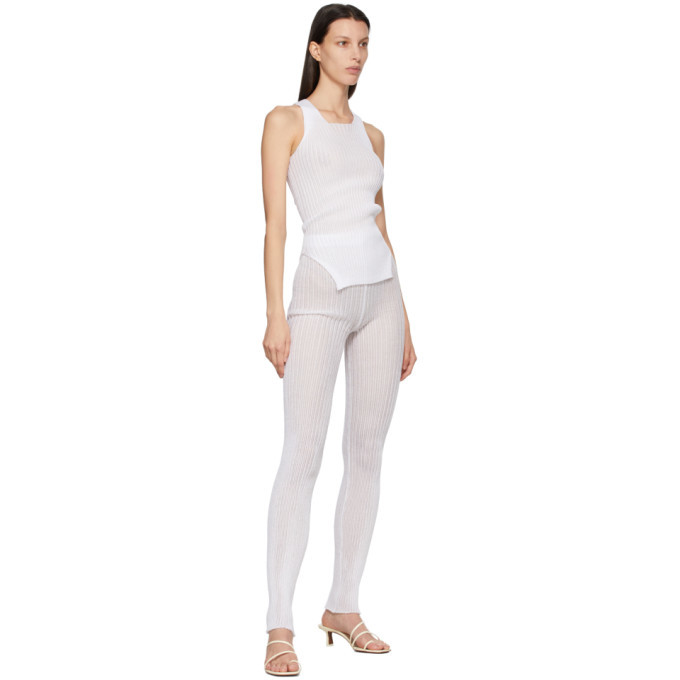 a. roege hove White Asymmetric Slit Tank Top a. roege hove