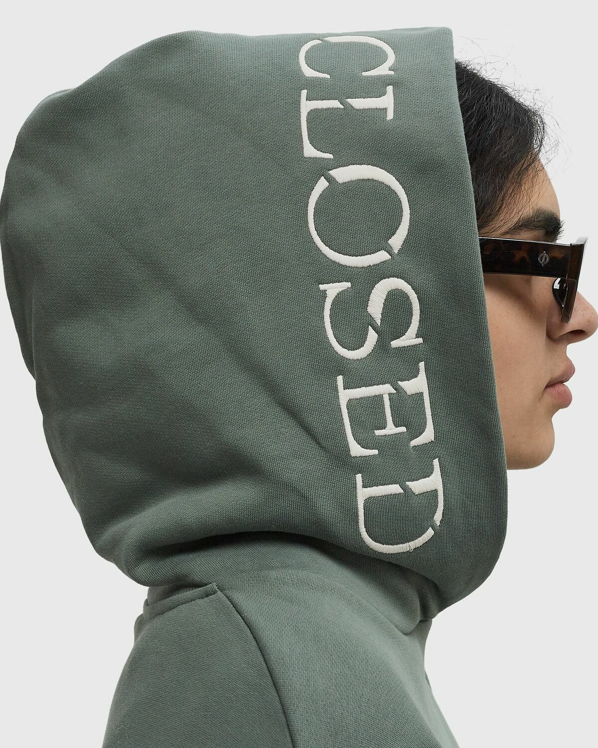 CLOSED LOGO HOODIE Green Womens Hoody