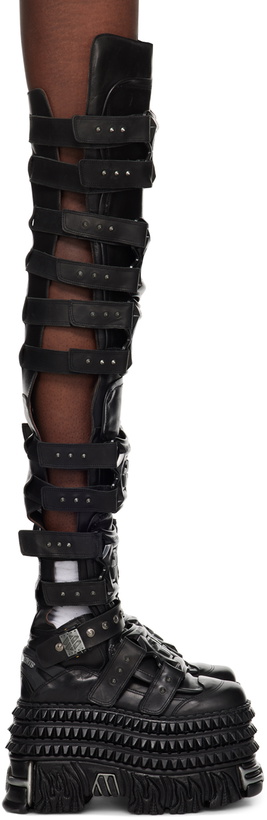 Photo: VETEMENTS Black New Rock Edition Gamer Tall Boots