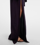 Taller Marmo Brooks scarf-detail crêpe cady gown