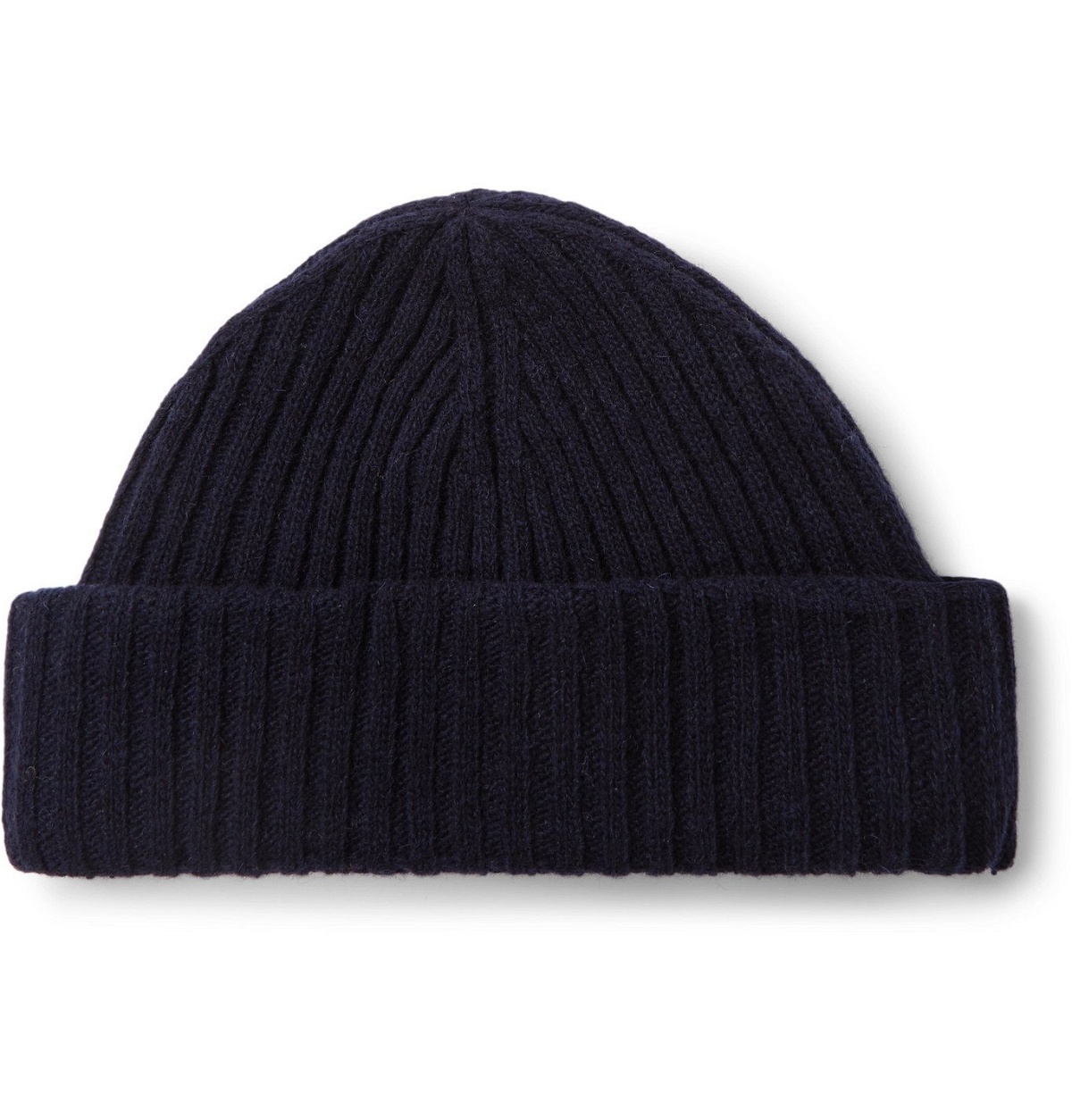 Photo: OLIVER SPENCER - Ribbed Wool-Blend Beanie - Blue