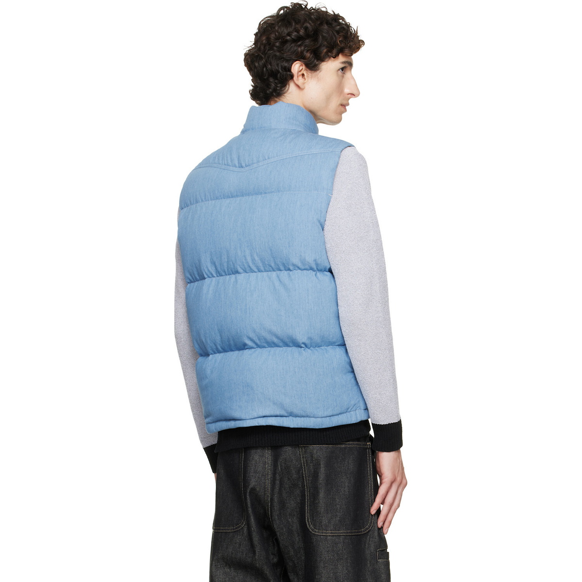 Moncler Blue Ervional Denim Down Vest
