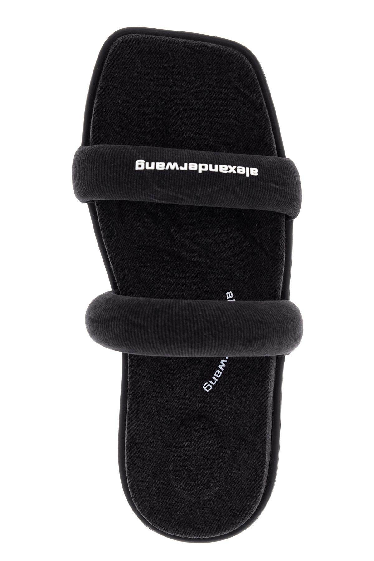 ALEXANDER WANG "denim jay slides Black
