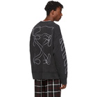 Off-White Black and White Abstract Arrows Incompiuto Sweatshirt