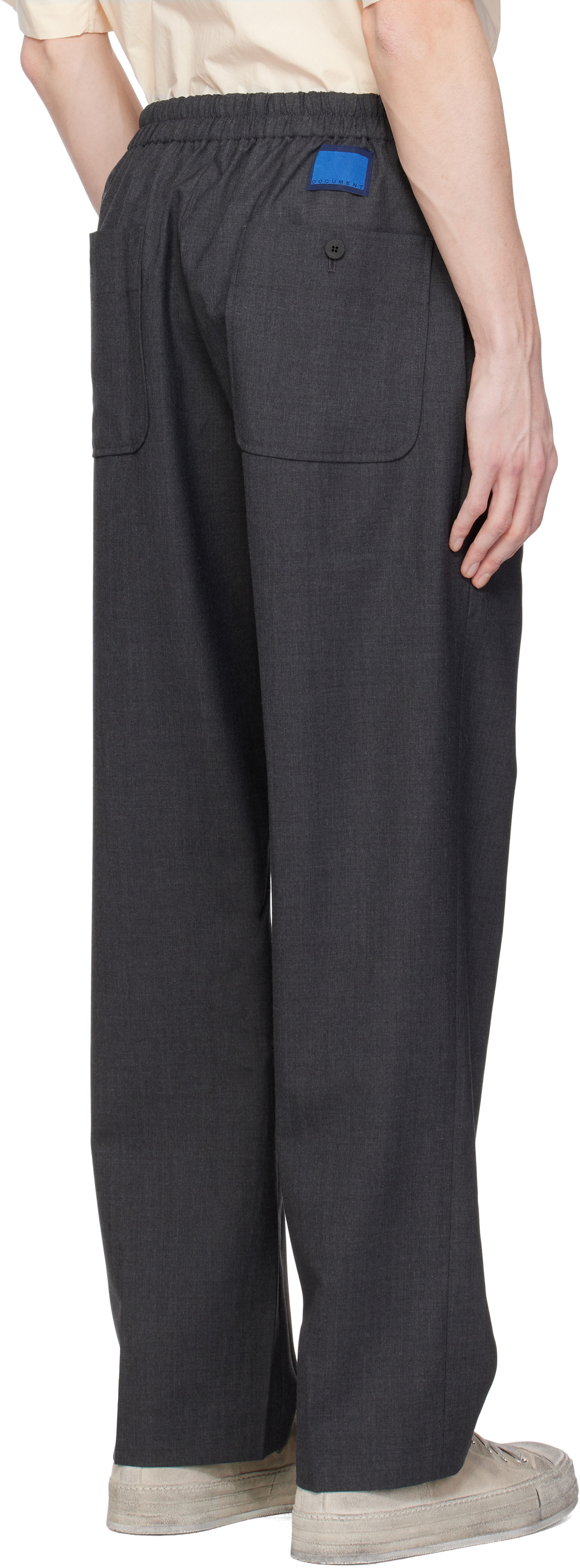 DOCUMENT Gray English Wool Four Pocket Trousers