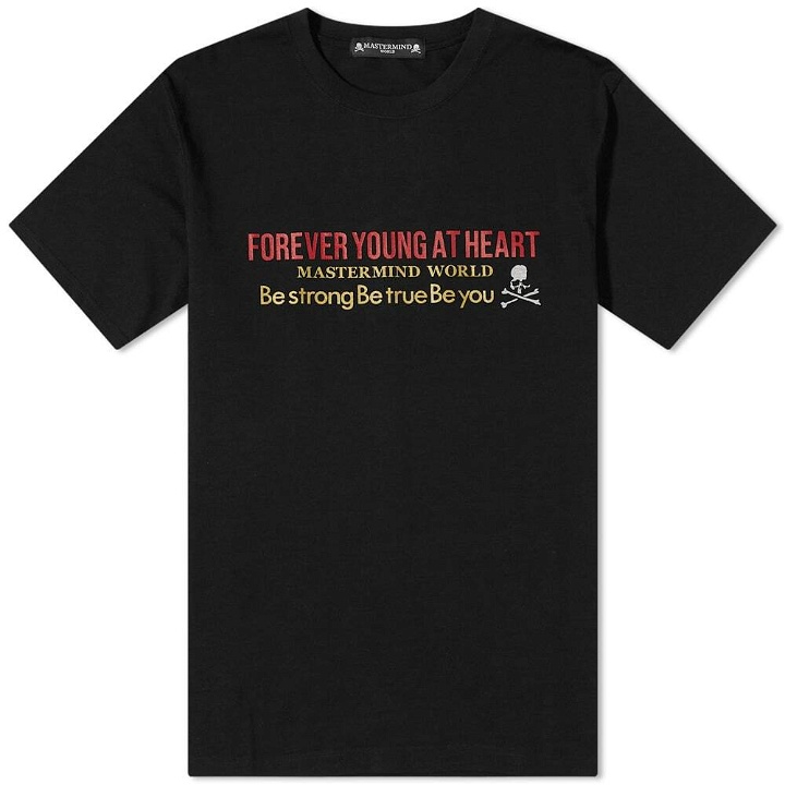 Photo: MASTERMIND WORLD Men's Forever Young At Heart T-Shirt in Black