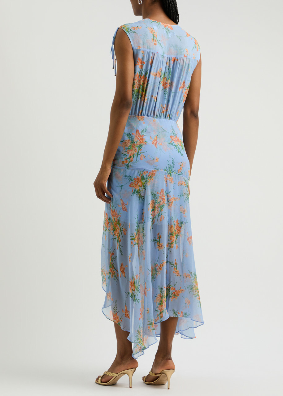 knee length dresses for ladies Veronica Beard Lupita Paisley Maxi Dress | Black Multi