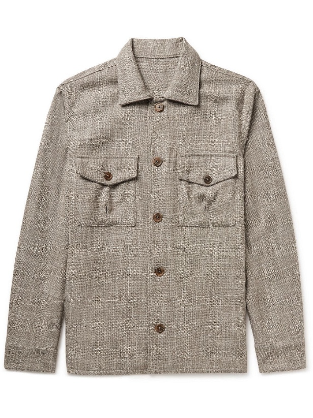 Photo: Stòffa - Wool and Silk-Blend Tweed Shirt Jacket - Neutrals