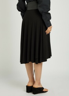 Aaron Esh Belted Asymmetric Jersey Mini Skirt Black
