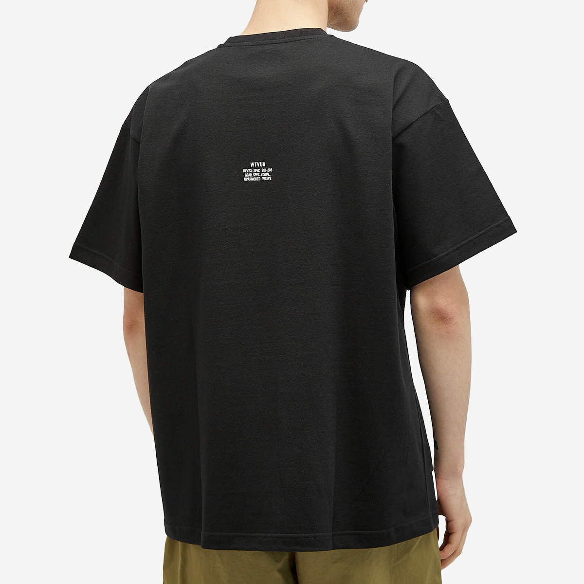 WTAPS Men's 32 Map Printed Pocket T-Shirt in Black WTAPS