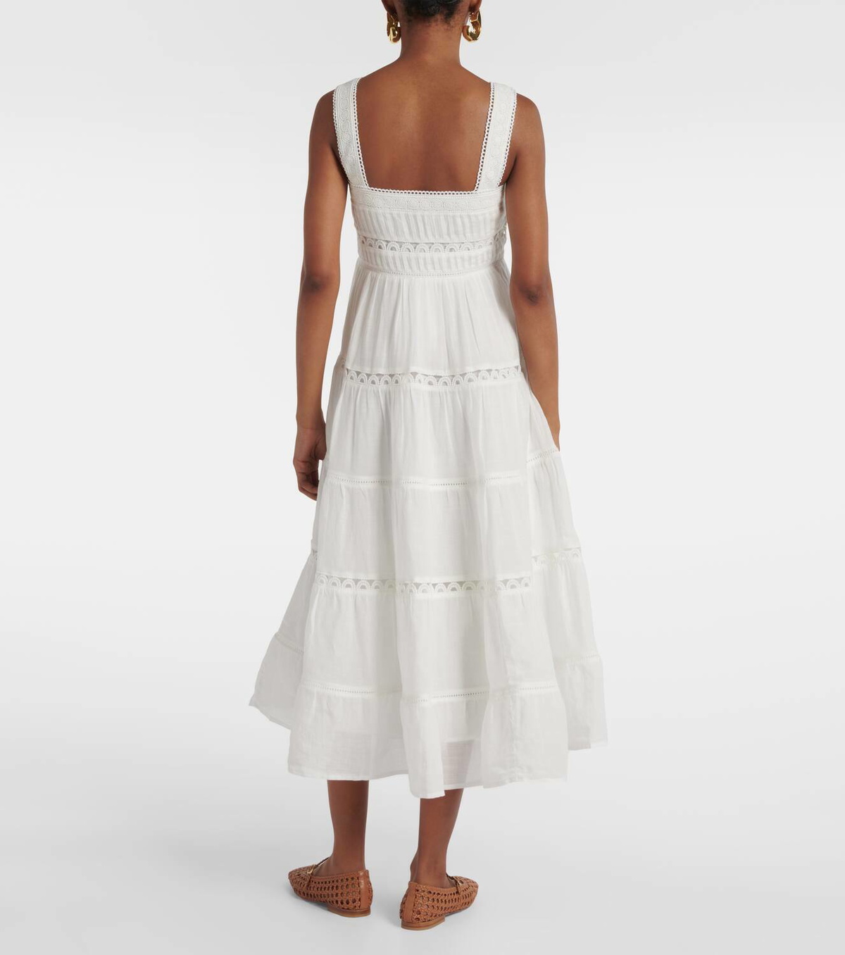Veronica Beard Lucien embroidered tiered midi dress Veronica Beard Veronica Beard Lucien embroidered tiered midi dress Veronica Beard
