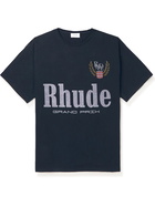 Rhude - Logo-Print Cotton-Jersey T-Shirt - Black