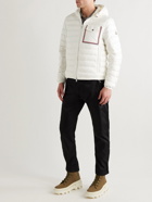 Moncler - Lihou Grosgrain-Trimmed Quilted Shell Hooded Down Jacket - Neutrals